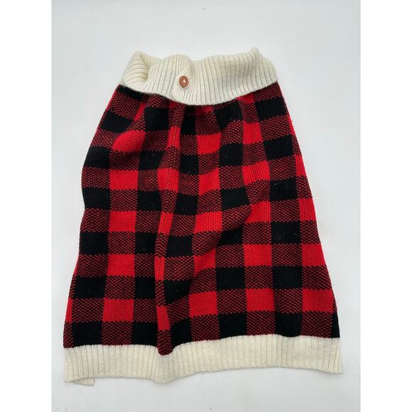 Dog Cable knit sweater Buffalo Plaid Ralph Lauren Christmas XL *read Wag n Woof - Picture 4 of 10